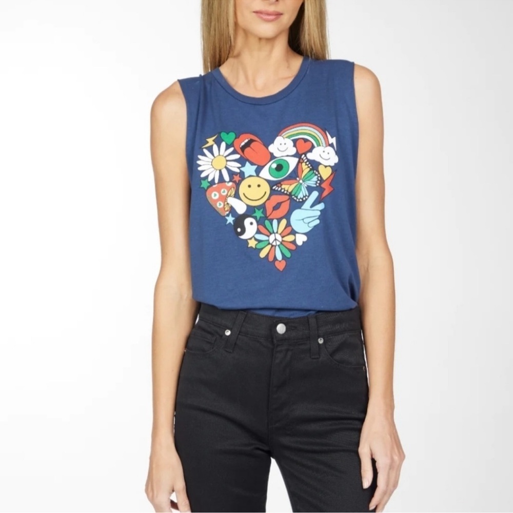 Lauren Moshi Kizington Retro Elements heart tank
